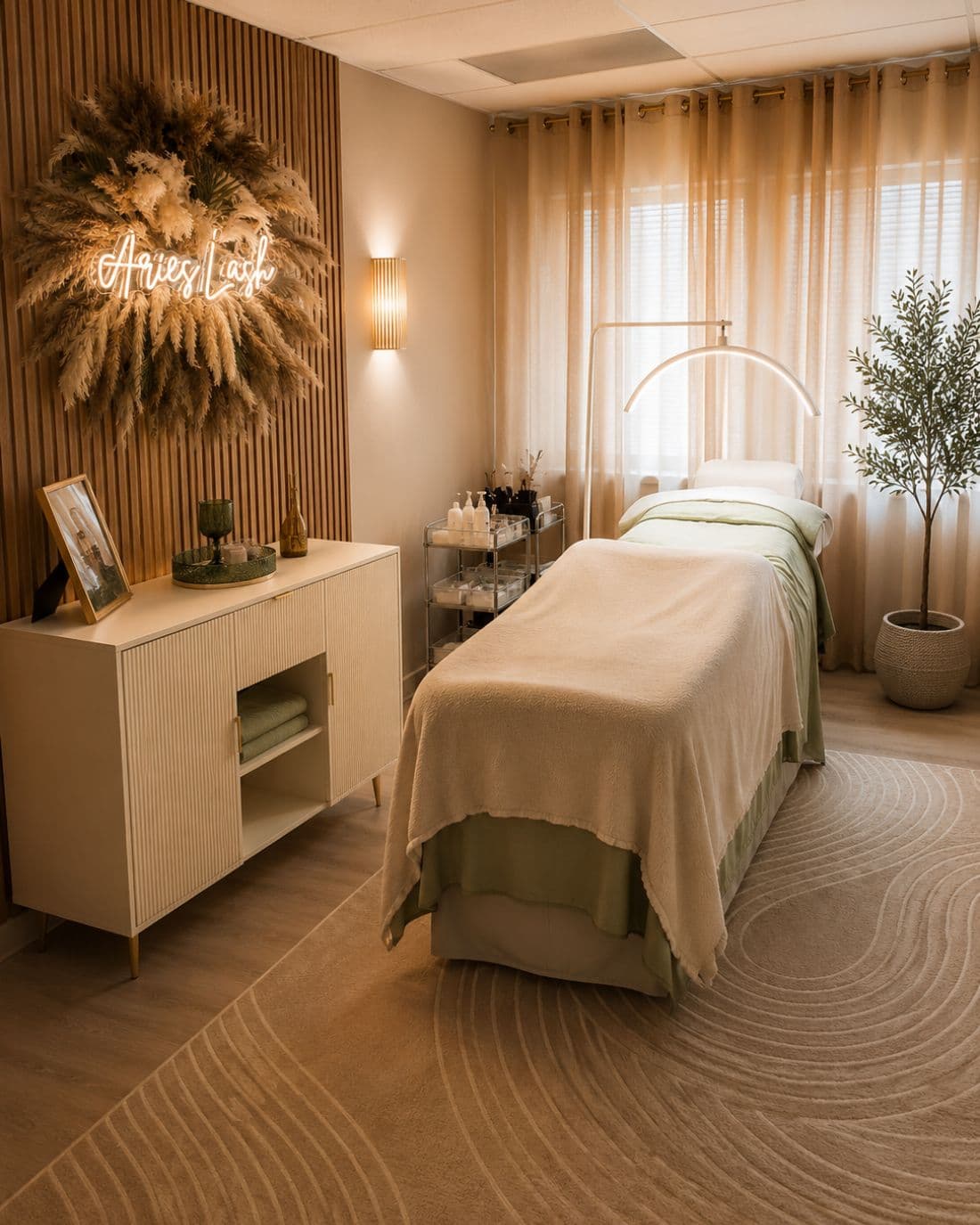 The Aries Lash studio room in Clear Lake, TX